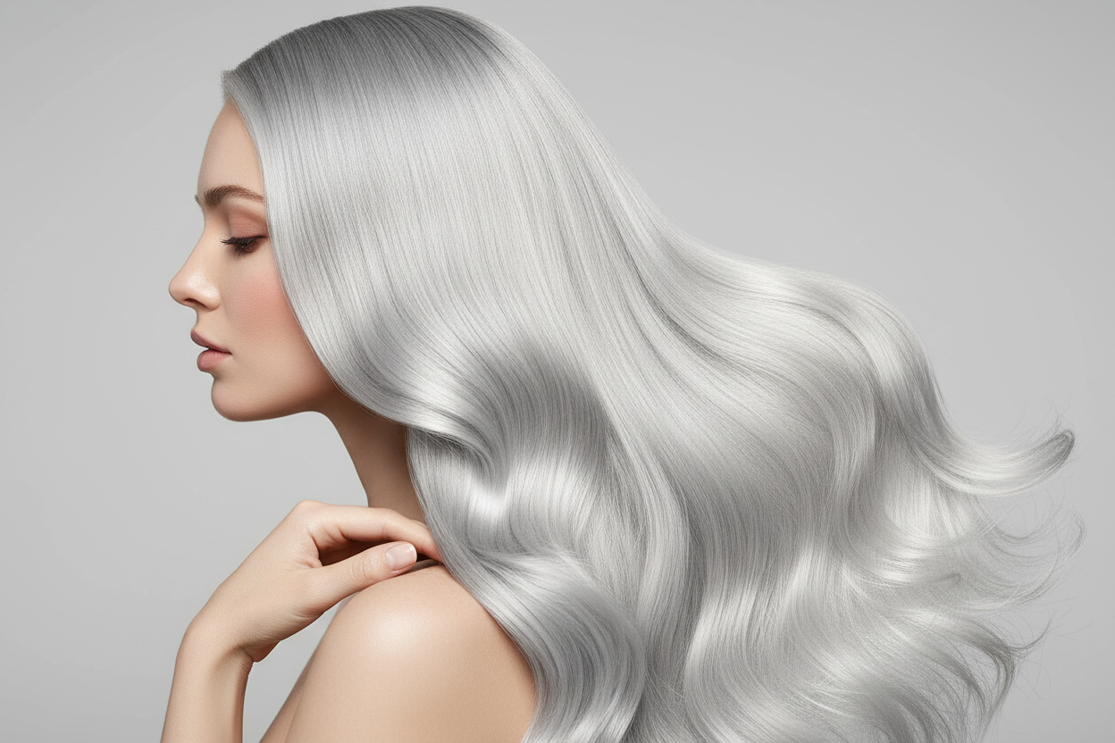  主图（佩戴效果图） - 最重要

目的：展示整体造型和氛围，激发购买欲。

标准：

模特：使用不同发色、肤色的模特（至少2-3人），以体现包容性。

角度：清晰的正面、侧面、背面图。

场景：简洁干净的背景（纯白/浅灰最佳），光线明亮均匀，确保发丝颜色和质感100%真实还原。

动作：自然的生活化姿势（回眸、撩发、微笑）。
尺寸：2500*1500